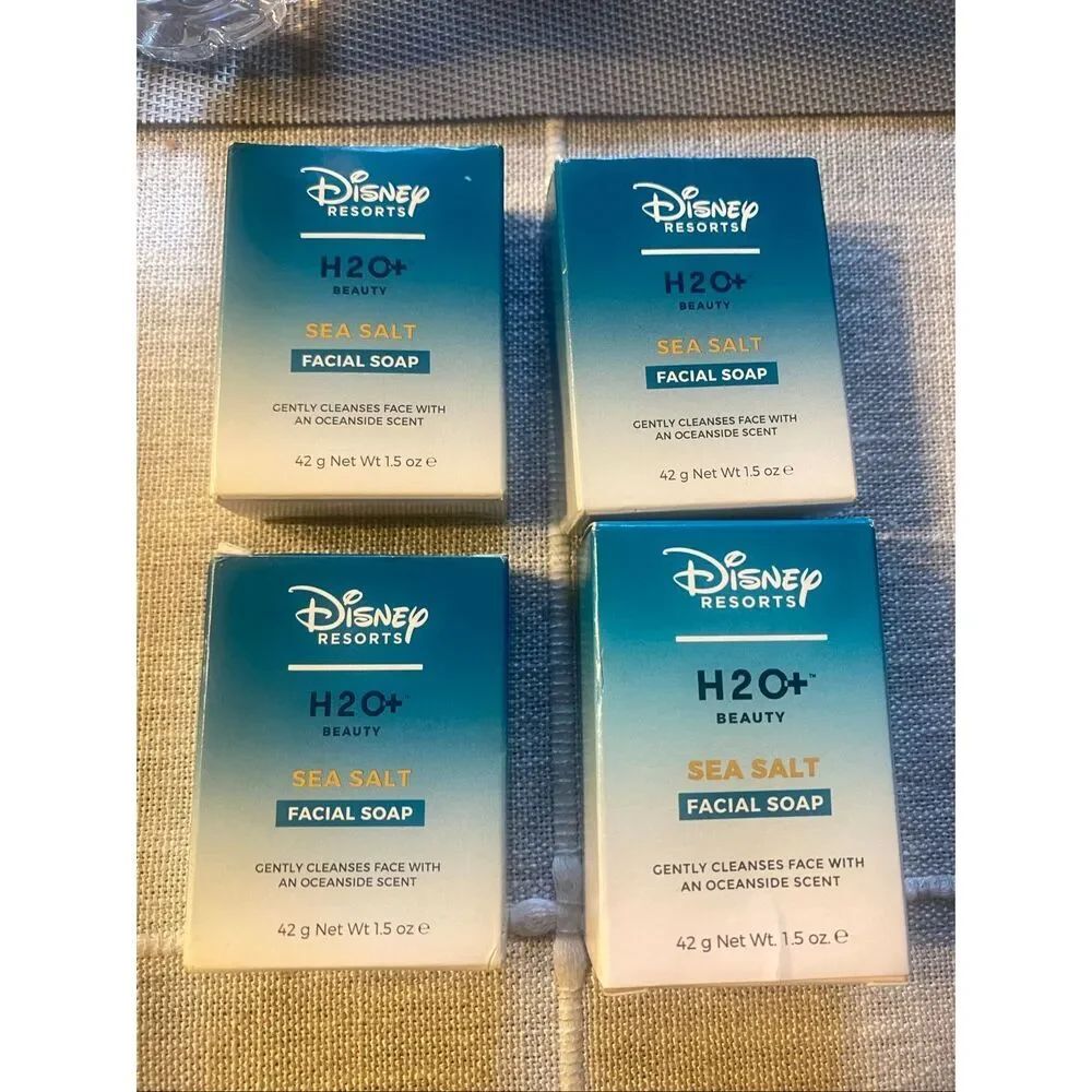 Disney Resorts H2O Sea Salt Facial Soap - 4 Bars, 1.5oz Each